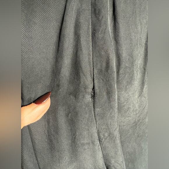 ANTHROPOLOGIE ELEVENSES ANTILLES WIDE LEG BLACK RUFFLE PANTS SIZE 0 - Picture 8 of 10